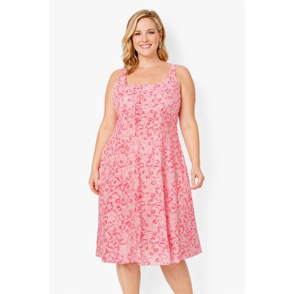 🦩 NWT Lilly Pulitzer Pink Calina Linen Midi Dress 14 🦩